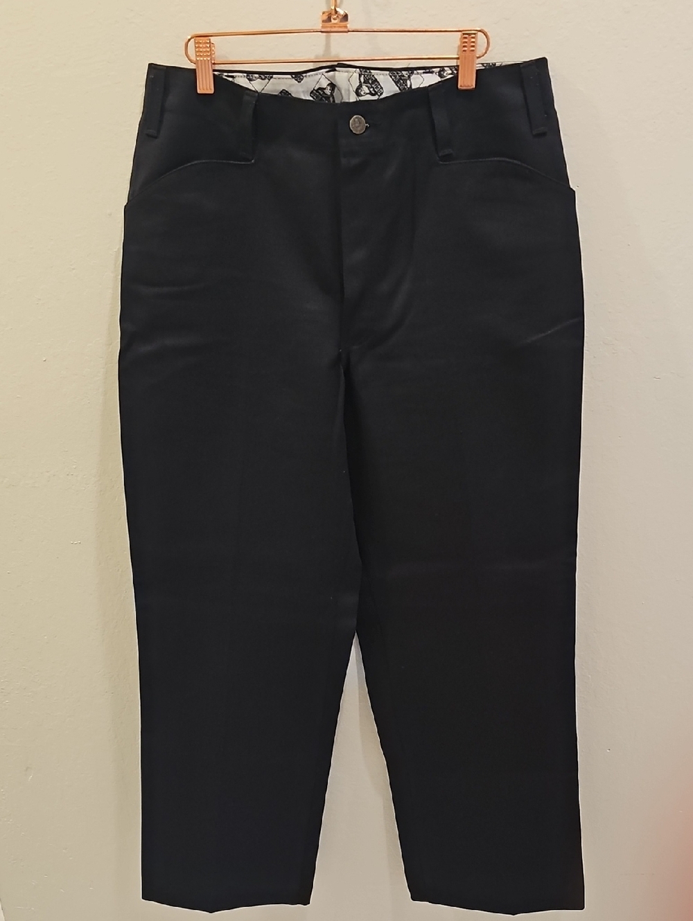 Classic Black Straight-Leg Pants